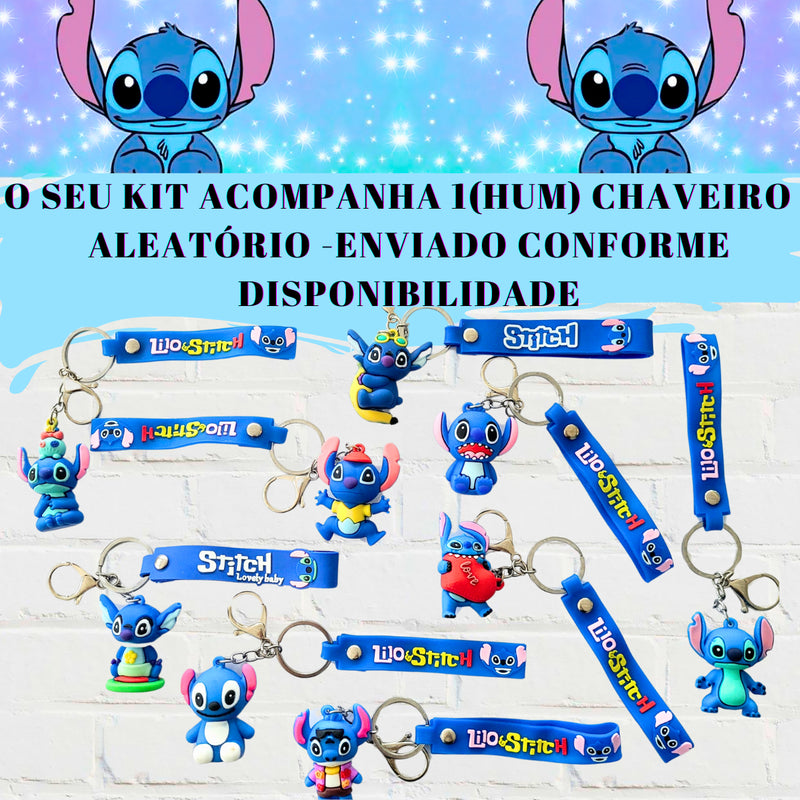 Kit Garrafa Stitch Squeeze Infantil Brinde Promoção